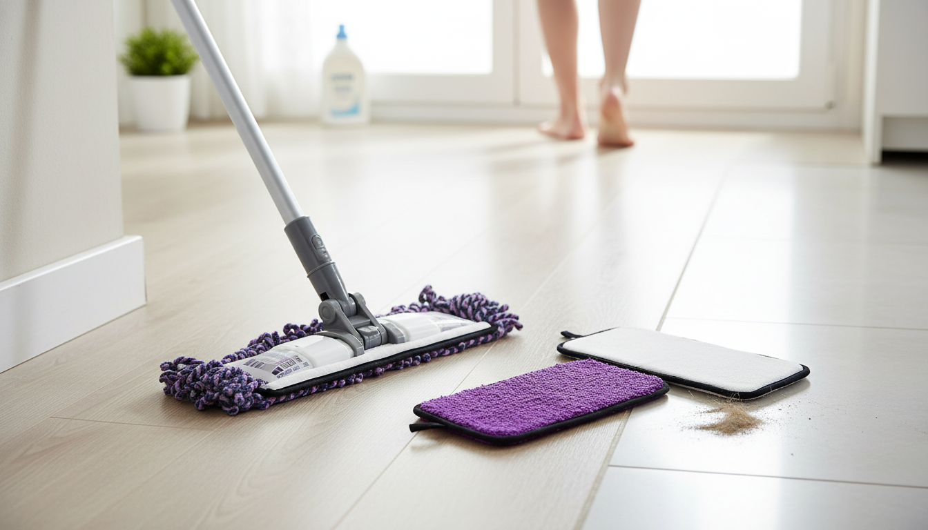 Reusable Microfiber Mop Pads: Wet & Dry Cleaning (3 Pack)