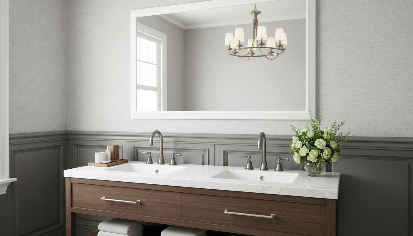 X-Inch Metal Framed Bathroom Mirror Sizing: 48×35 Guide