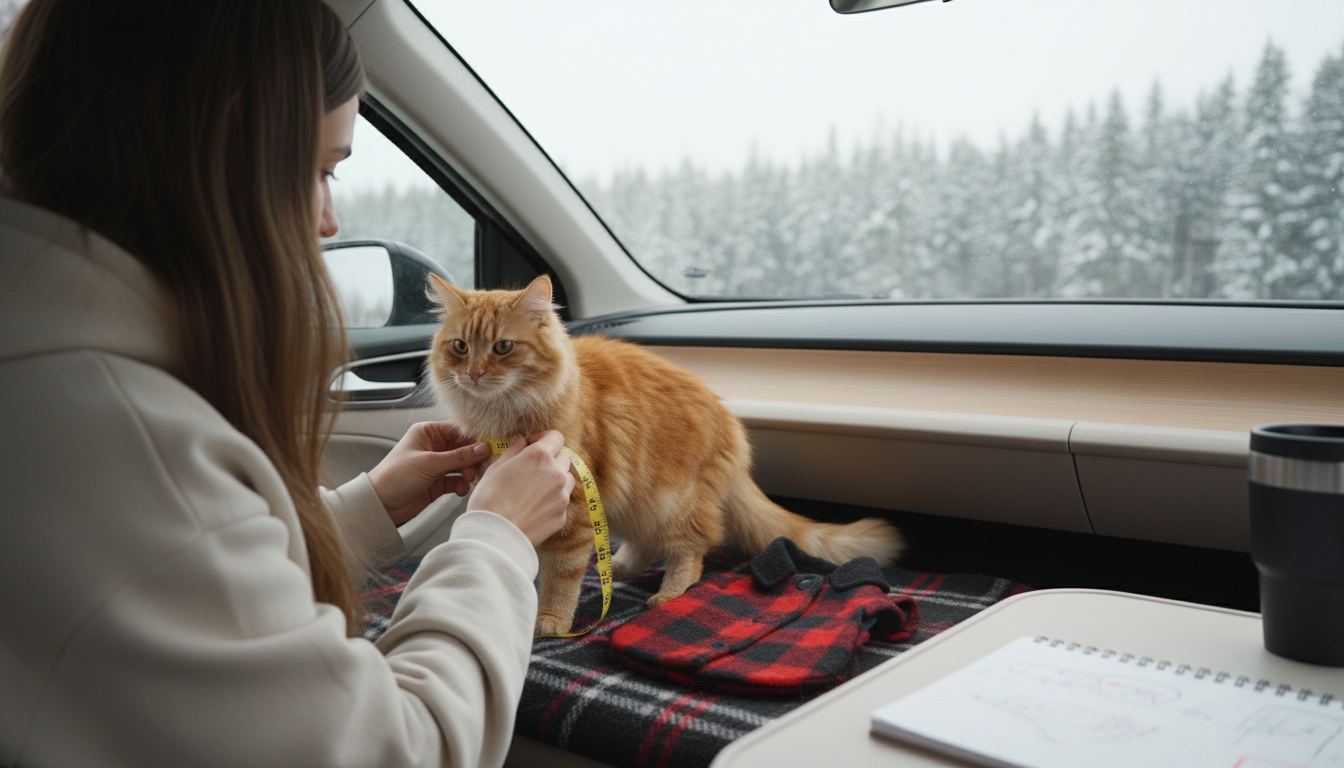 Measure Your Cat or Small Dog for a Plaid Coat Fit