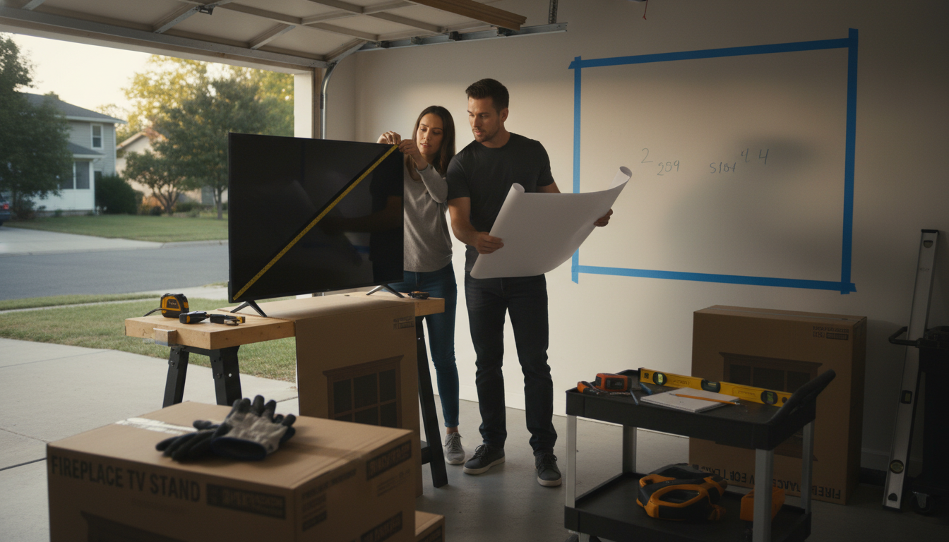 Measure TV & Wall Space for the Right Fireplace TV Stand