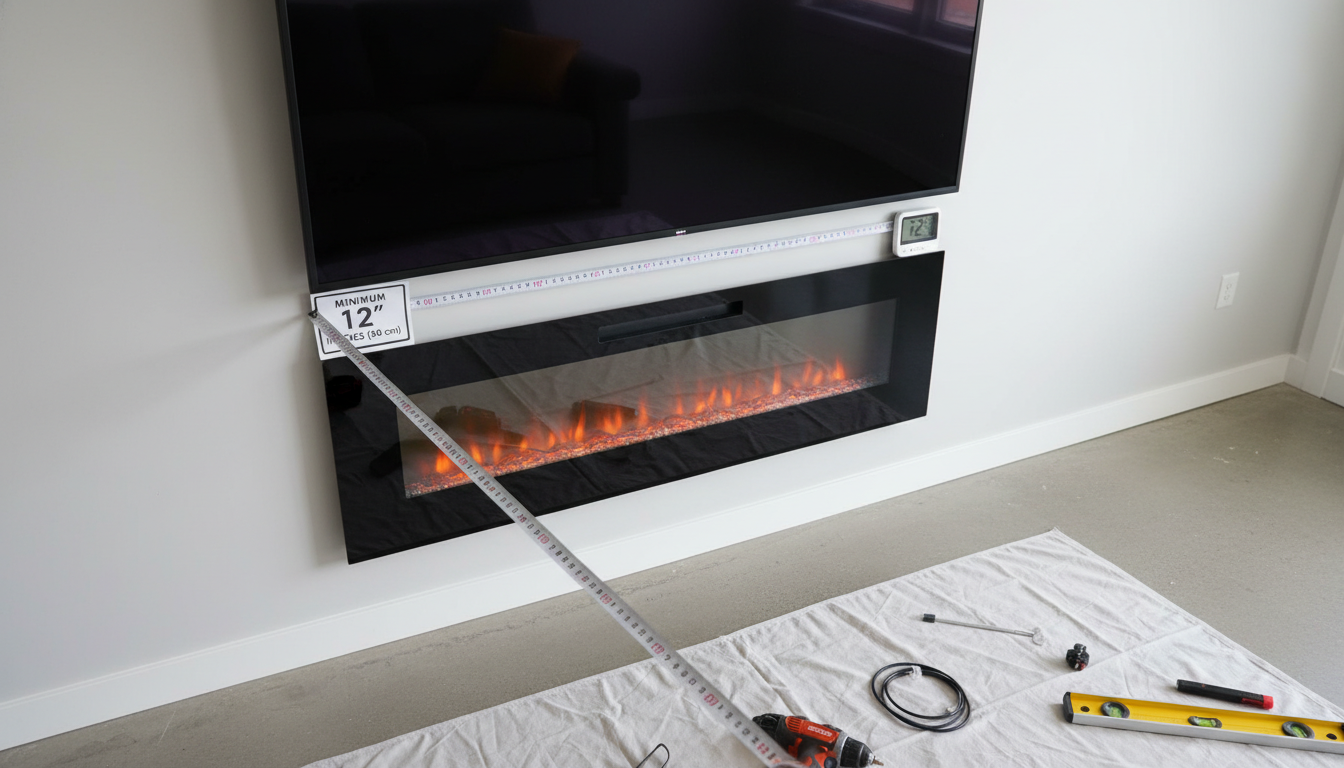 TV Above an Electric Fireplace: Safe Distance & Height
