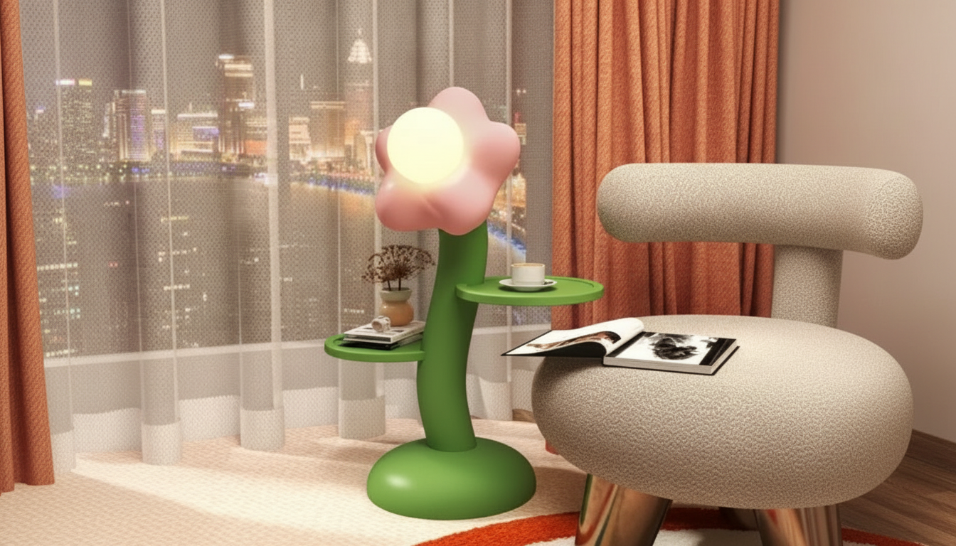Nordic Flower Sculpture Side Table: Styling & Placement