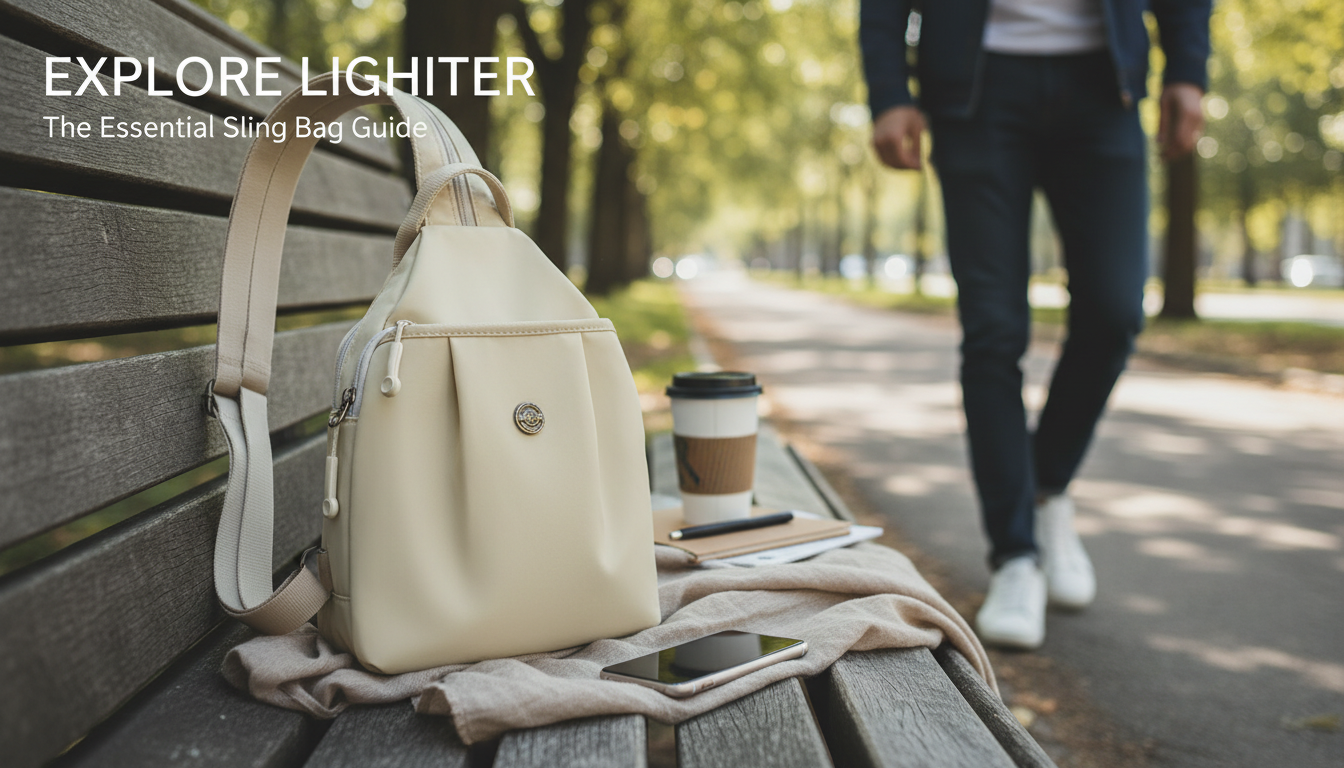 Waterproof Nylon Sling Crossbody Backpack for Women